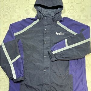 FedEx Work Jacket Stan Herman Design 4XL Lined windbreaker raincoat WORN